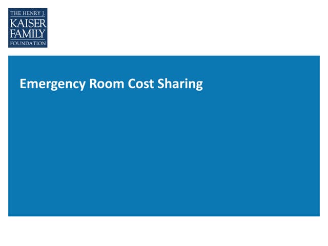 Emergency room cost sharing