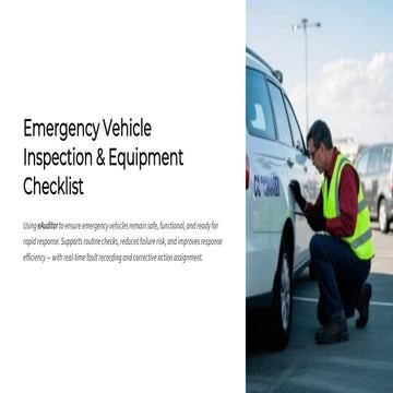 Emergency Vehicle Inspection and Equipment Checklist with eAuditor ...
