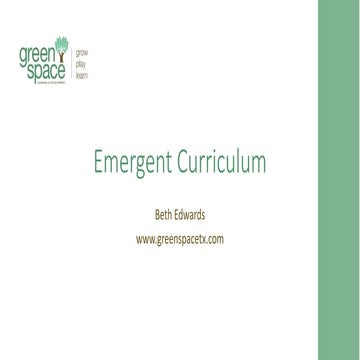Emergent Curriculum