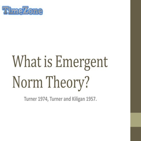 Emergent norm theory