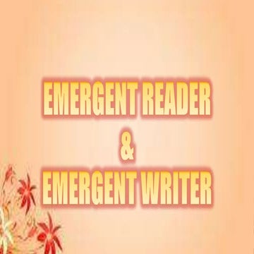 Emergent Reader and Writer