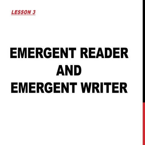 Emergent reader