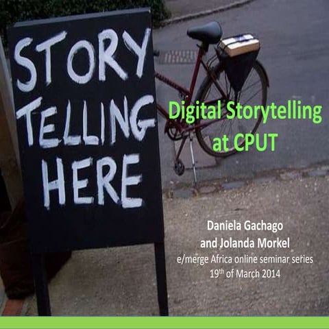 Emerge seminar digital storytelling at cput