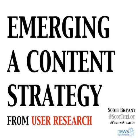 Emerging a Content Strategy from User Research