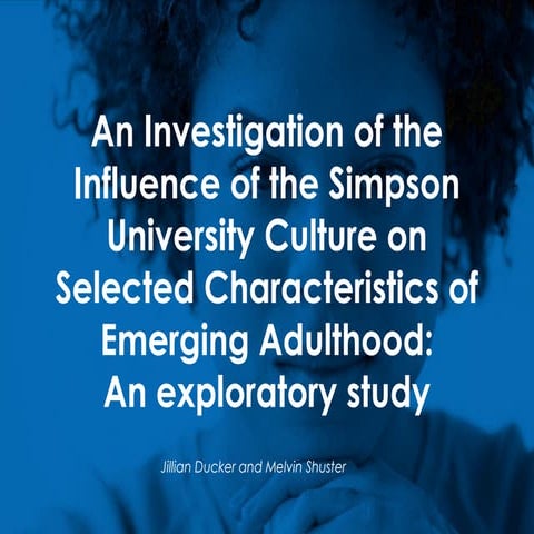 Emerging adult study