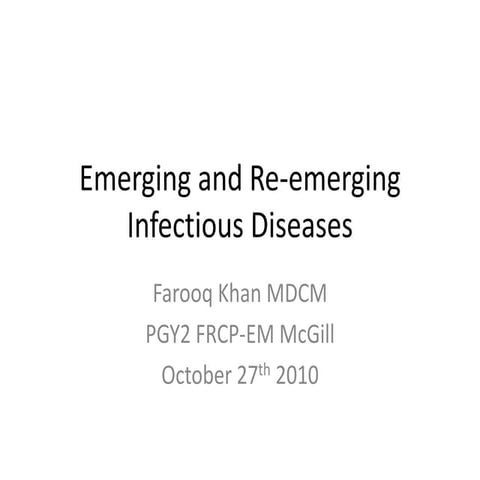 Emerging and Re-emerging Infectious Diseases