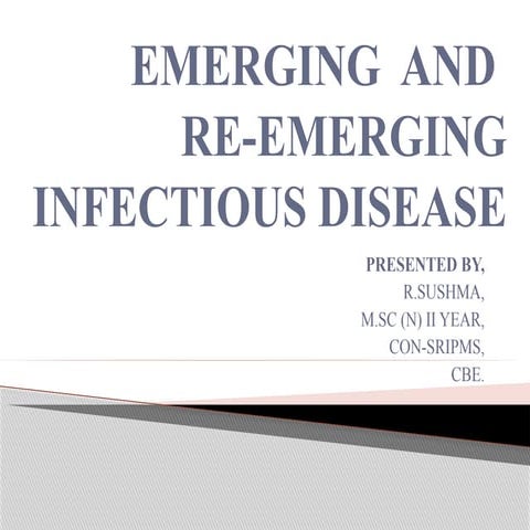 Emerging and reemerging infectious diseases | PPTX