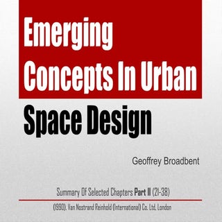 Emerging concepts in urban space de...