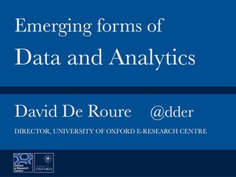 Emerging Forms of Data and Analytics