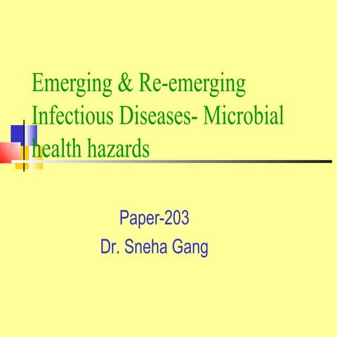 Emerging infectious diseases  paper 203