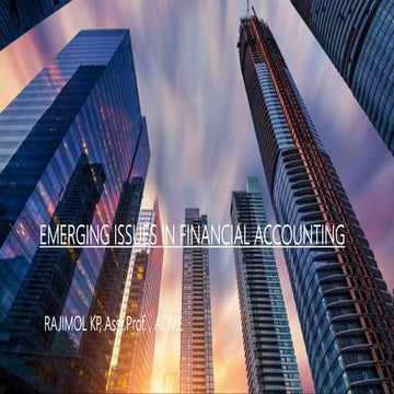 Emerging issues in financial accounting