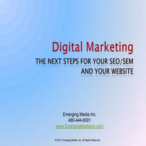 Emerging Media Seo Concepts