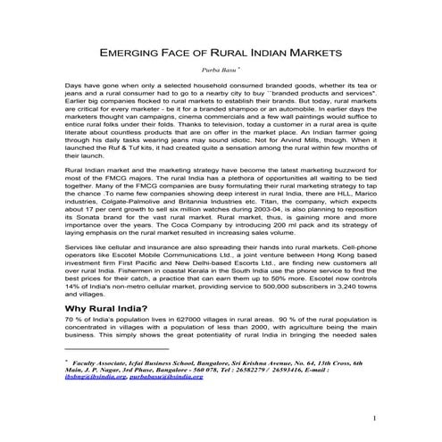 Emerging rural marketing