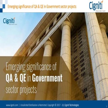 Emerging significance of QA & QE in Government sector projects