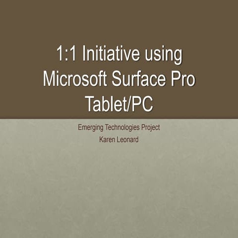 Emerging technologies