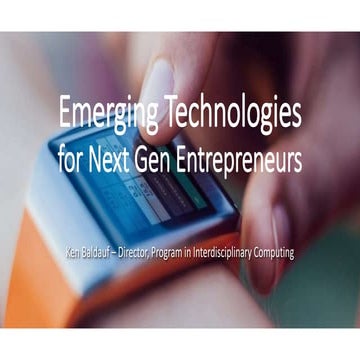 Emerging Technologies 2016