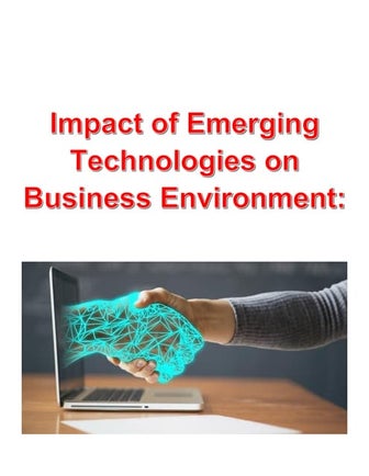 Emerging Technologies 3.0