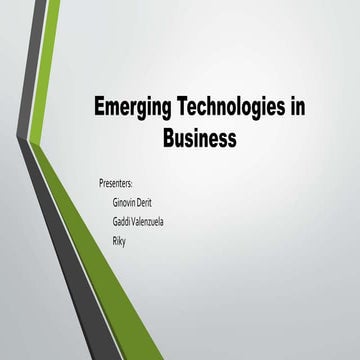 Emerging technologies in business