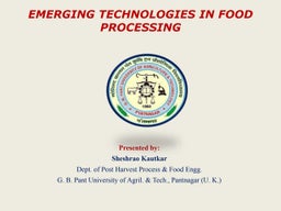 Radio frequency food processing technology | PPT