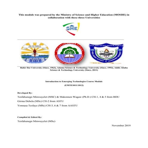 Emerging technologies module