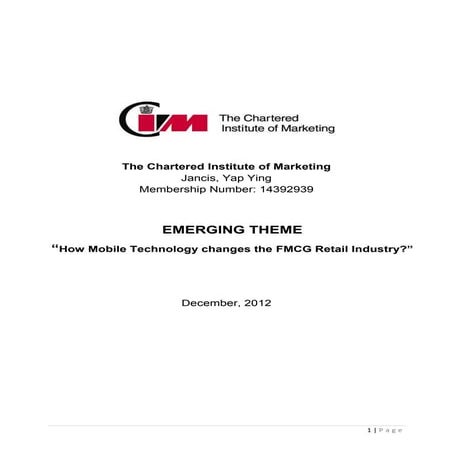 Emerging theme CIM Dec 2012