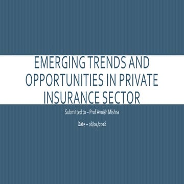 Emerging trends and opportunities in private insurance sector | PPTX