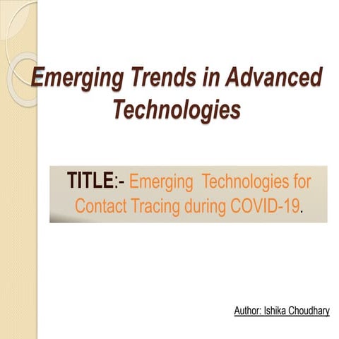 Emerging trends in advanced technologies