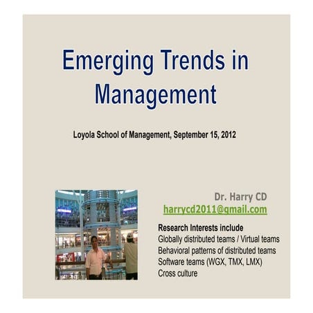 Emerging trends in management [compatibility mode]