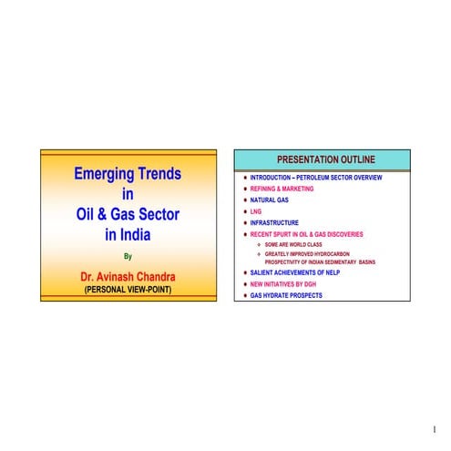 Emerging trends in oil & gas sectors in india (6 jan'04)