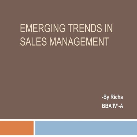 Emerging trends in sales management 2