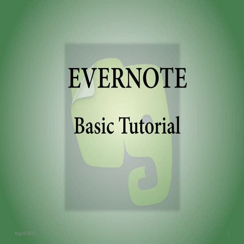EVERNOTE TUTORIAL