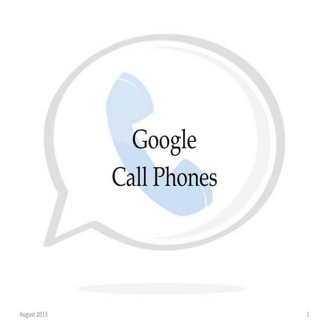 GOOGLE CALL PHONE TUTORIAL