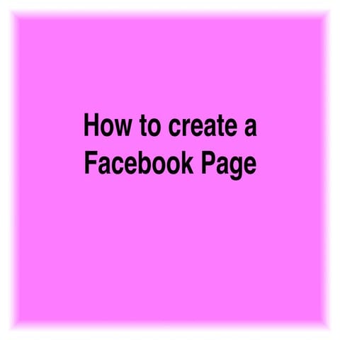 Emerita salvador how to set up facebook page