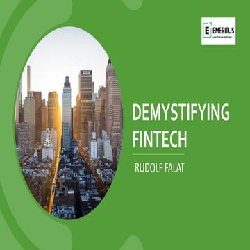 Demystifying FinTech - Webinar in cooperation with Emeritus