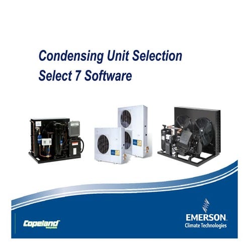 Condensing Unit Selection