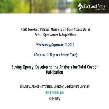 Emery - Buying Openly - NISO Sept 7