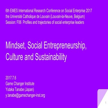 Defining The Mindset Of Social Entrepreneurship