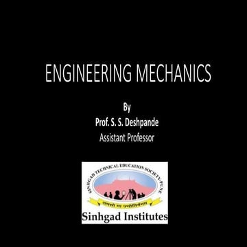 ENGINEERING MECHANICS UNIT 1 SPPU