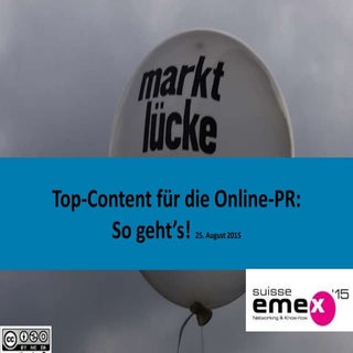 Top Content für die Online-PR: So ...