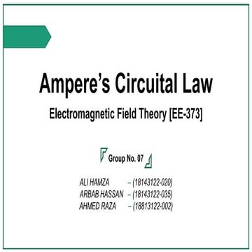 EMFT | Ampere's Circuital Law 