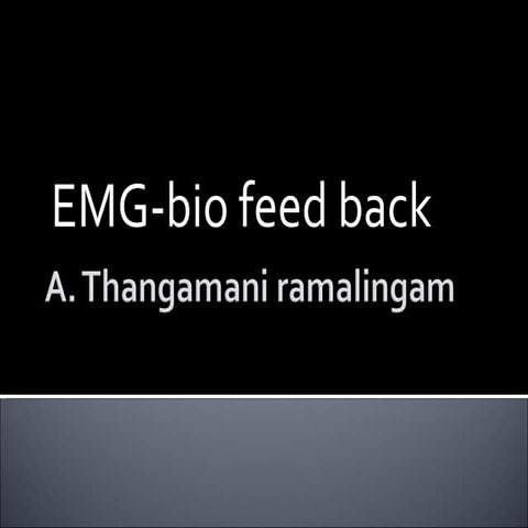 Emg biofeedback