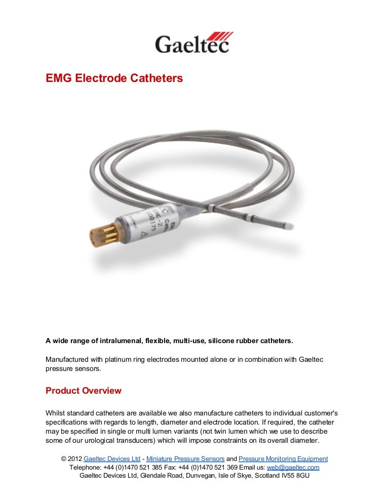EMG Electrode Catheters