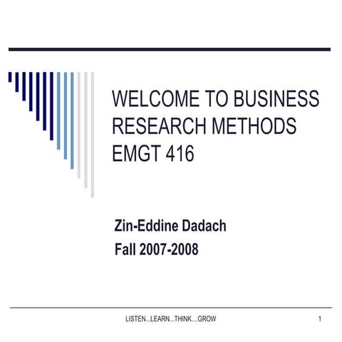 BUSINESS RESEARCH METHODS