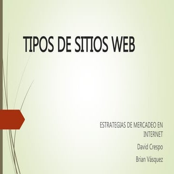 Tipos de sitios Web