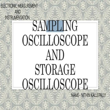 SAMPLING AND STORAGE OSCILLOSCOPE