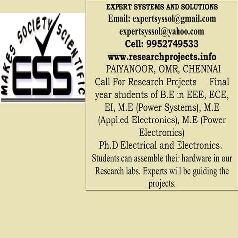 M.E projects call 9952749533