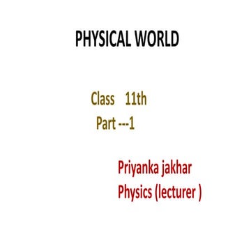 PHYSICAL WORLD part 1