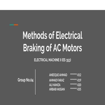 Methods of Electrical Braking of AC motors | Electrical Machine II | AC Machines