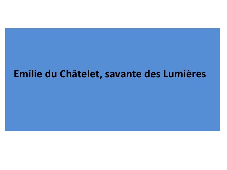 Emilie Du Chatelet Gy 4eme Correction