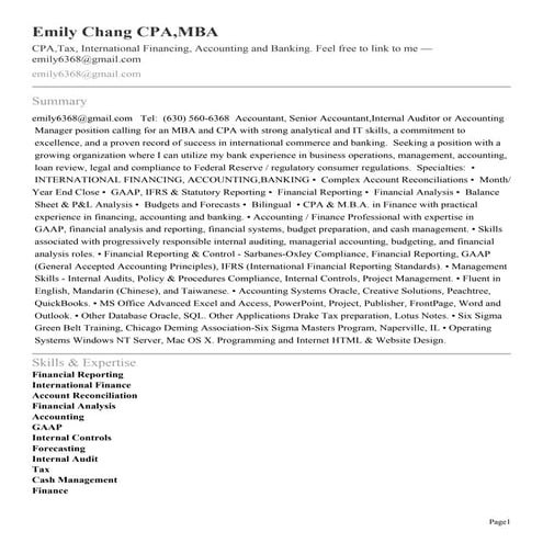 Emily Chang CPA, MBA